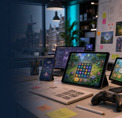 Mobile game wireframes and interface testing